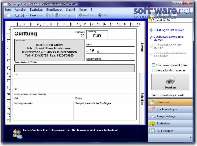 Quittungsdrucker Download Windows Deutsch Bei Soft Warenet