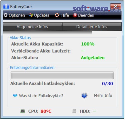BatteryCare - Download (Windows / Deutsch) bei SOFT-WARE.NET
