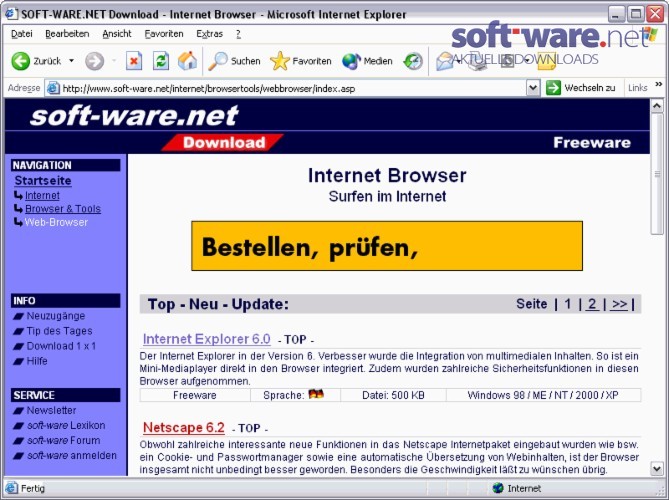 Internet Explorer 6.0 - Download (Windows / Deutsch) bei ...