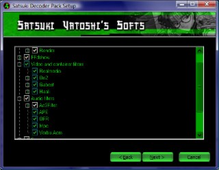 Satsuki Codecs Screenshot
