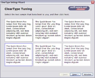 ClearType Tuner Screenshot