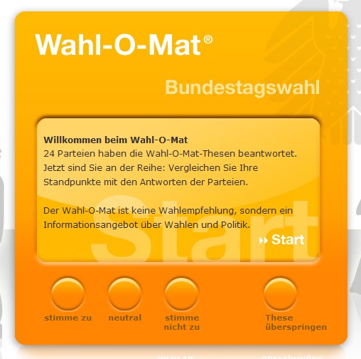 Wahl-O-Mat Screenshot