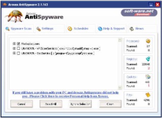 Arovax AntiSpyware Screenshot