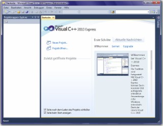 Visual C++ 2010 Screenshot