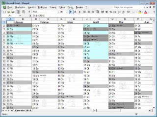 Kalender-Excel Screenshot
