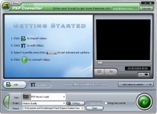 PSP Converter Screenshot