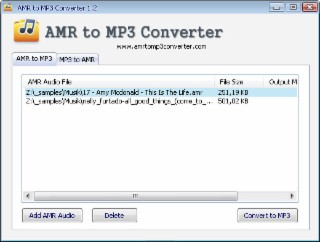 AMR MP3 Converter Screenshot
