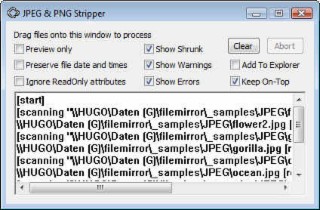 JPEG Stripper Screenshot