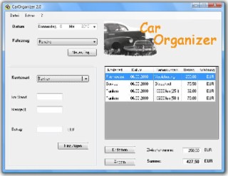 CarOrganizer Screenshot