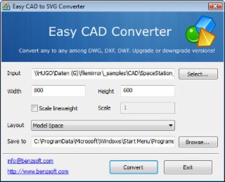 CAD-SVG Converter Screenshot