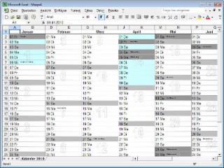 Kalender-Excel Screenshot