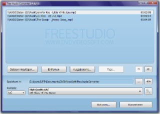 Free Audio Converter Screenshot