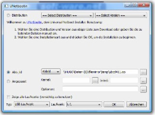 UNetbootin Screenshot