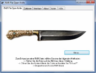 RAR File Open Knife Screenshot