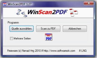 WinScan2PDF Screenshot