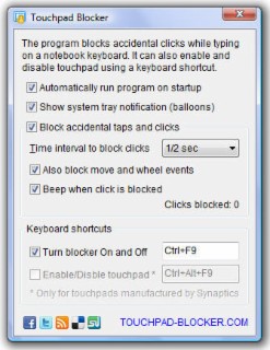 Touchpad Blocker Screenshot