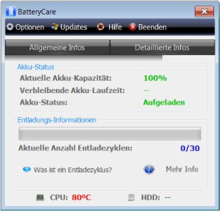 BatteryCare Screenshot