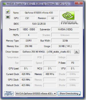 NVIDIA Inspector Screenshot