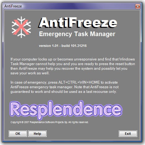 AntiFreeze Screenshot
