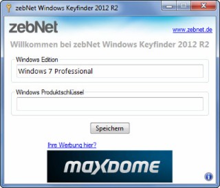 Windows Keyfinder 2012 Screenshot