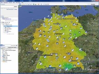 wetter.com Google Earth Plug-in Screenshot