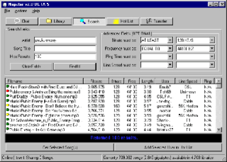 Napster Screenshot