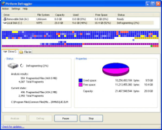 Defraggler Portable Screenshot