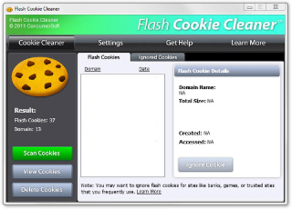 Flash Cookie Cleaner Screenshot