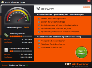 Free Windows Tuner Screenshot