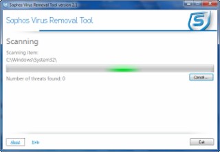 Sophos Virus Removal Tool Screenshot