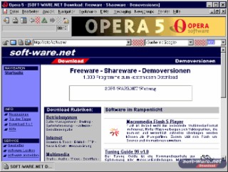 Opera 5.12 Screenshot