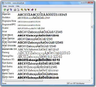 FontInfo Screenshot