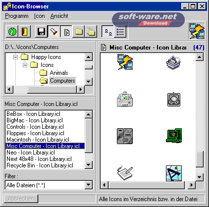 Icon-Browser Screenshot