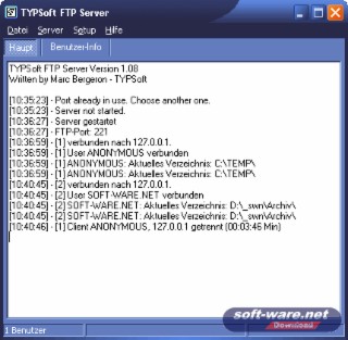 TYPSoft FTP Screenshot