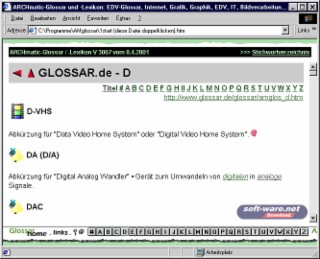 Glossar Screenshot