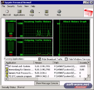 Sygate Firewall Screenshot