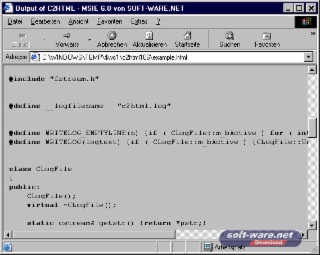 C2HTML Screenshot