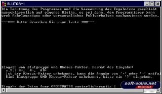 Blutgruppentest Screenshot