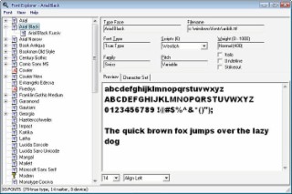 Font Explorer Screenshot