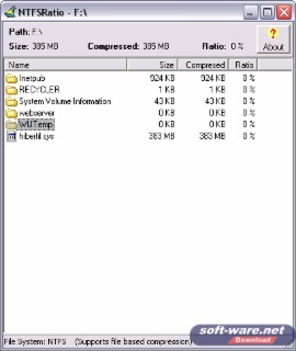 NTFSRatio Screenshot