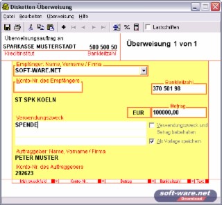 Disk.-Überweisung Screenshot