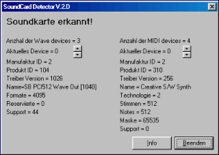 SoundCard Detect Screenshot