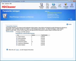 HDCleaner Screenshot