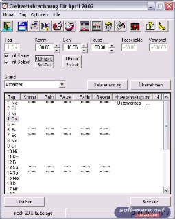 Gleitzeit Screenshot
