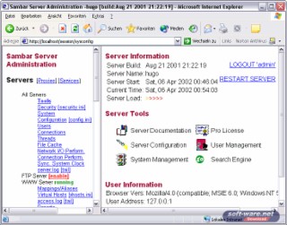 Sambar Server Screenshot