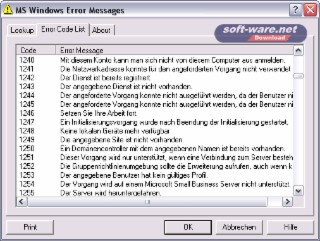 Error Messages Screenshot