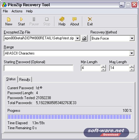 Zip Recovery Screenshot