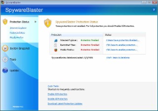 SpywareBlaster Screenshot