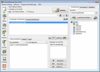 Personal Backup Screenshot