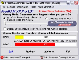 FreeRAM XP Screenshot
